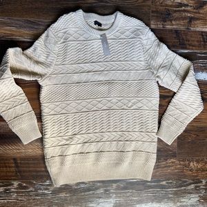 Men's cream/oatmeal large j crew sweater NWT